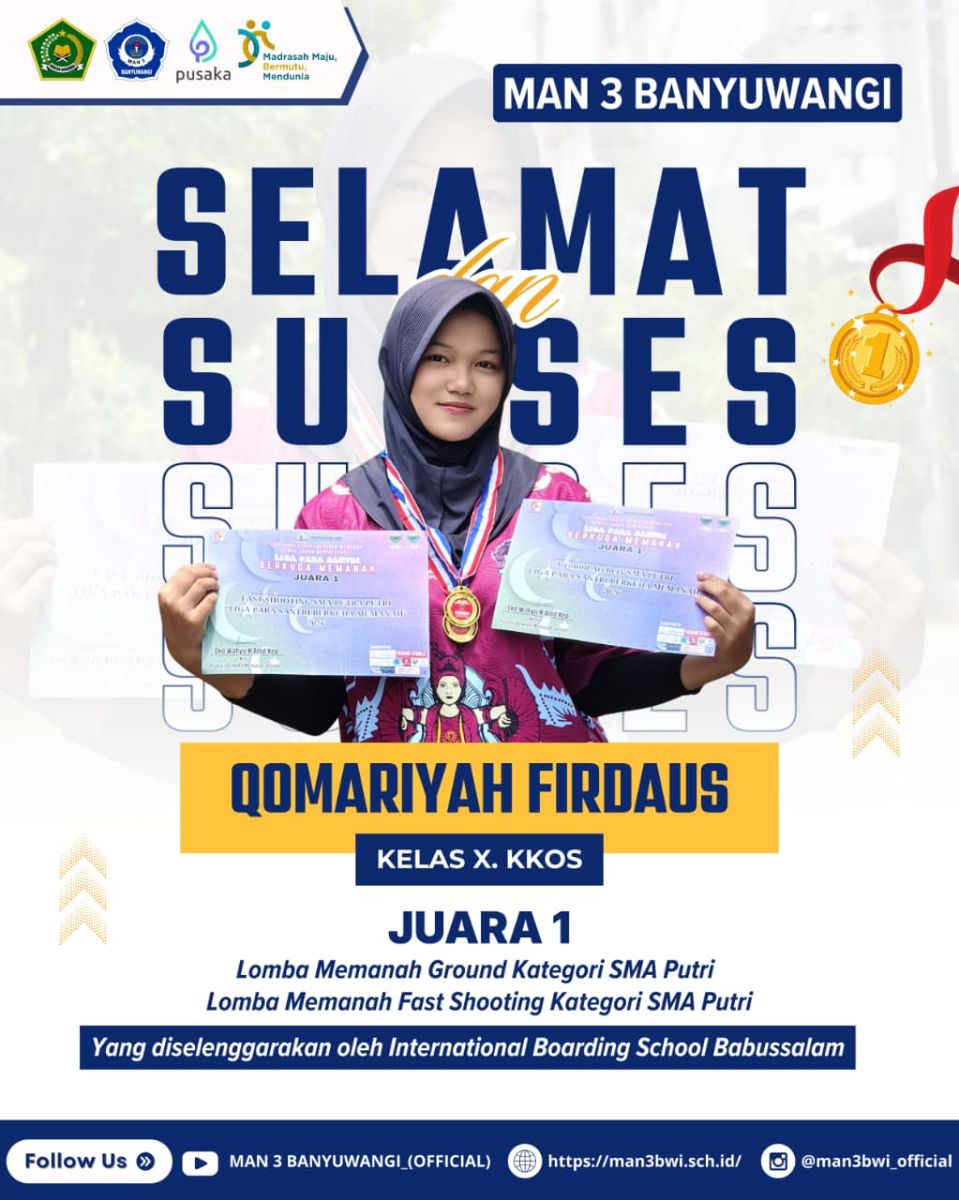 JUARA 1 LOMBA MEMANAH FAST SHOOTING KATEGORI SMA PUTRI