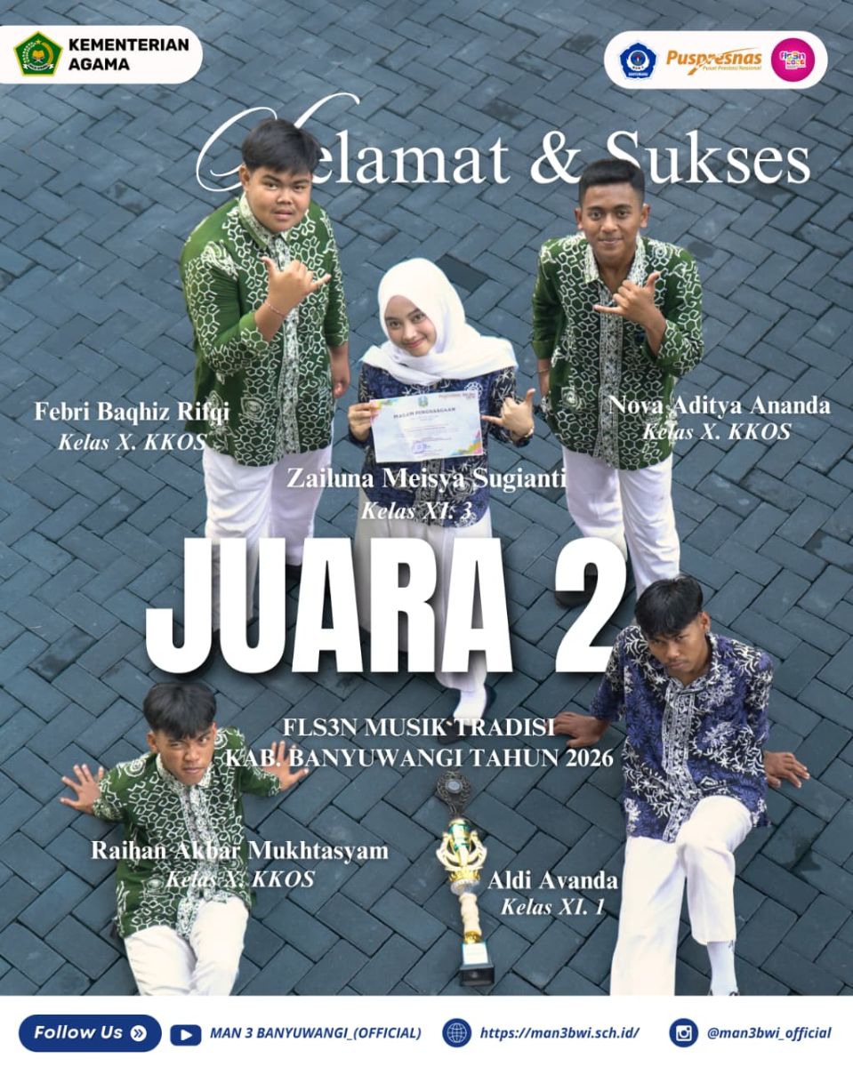 JUARA 2 FLS3N MUSIK TRADISI TINGKAT KABUPATEN BANYUWANGI