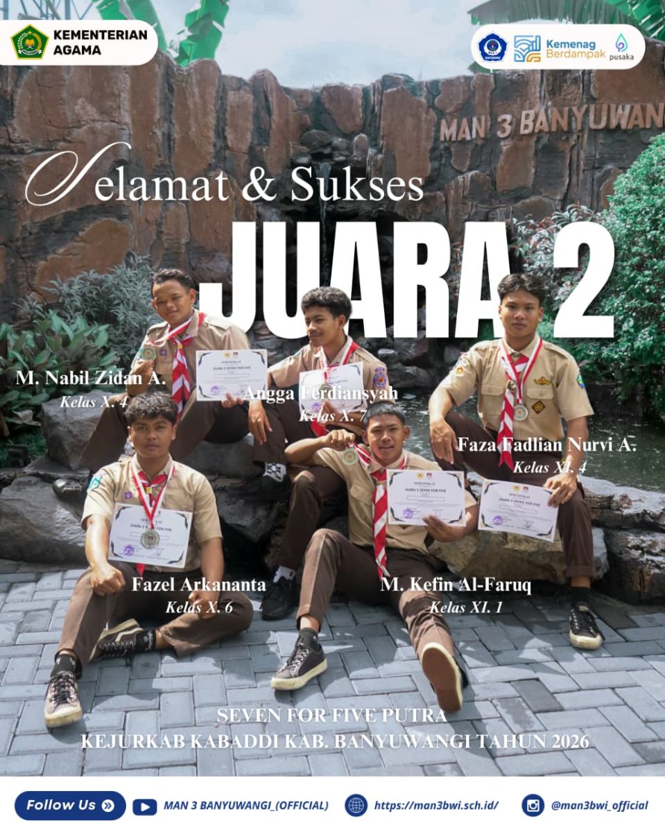 JUARA 2 SEVEN FOR FIVE PUTRA KEJURKAB KABBADI KAB. BANYUWANGI