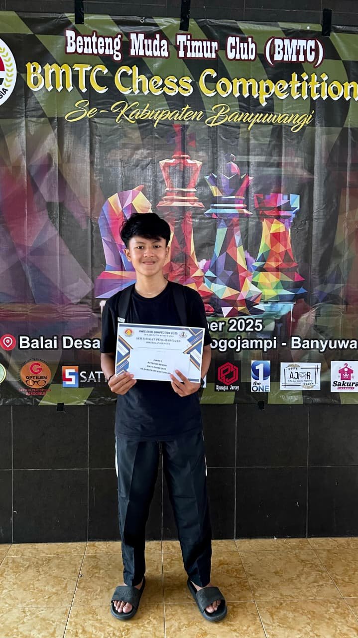 Ferdhian Ceisar Maulana Sabet Juara 1 dalam BMTC Chess Competition 2025