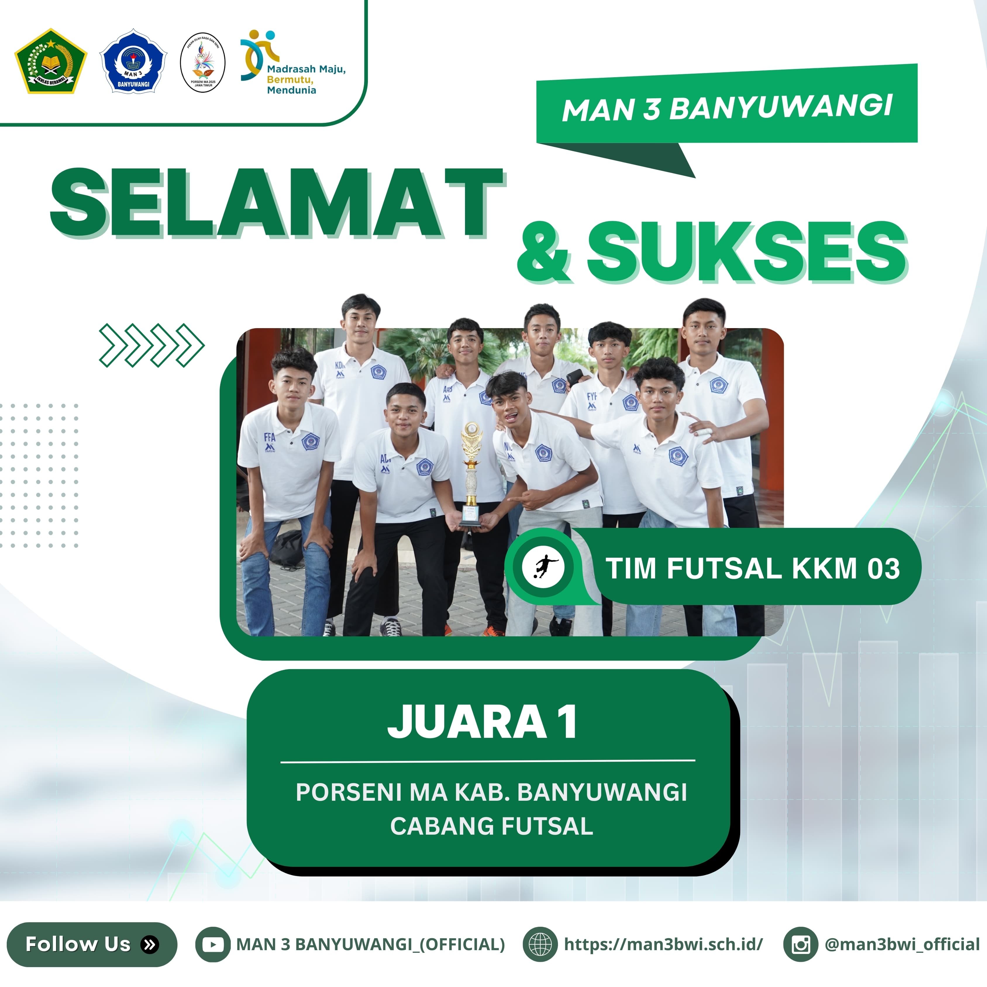 JUARA 1 PORSENI MA KAB.BANYUWANGI CABANG FUTSAL