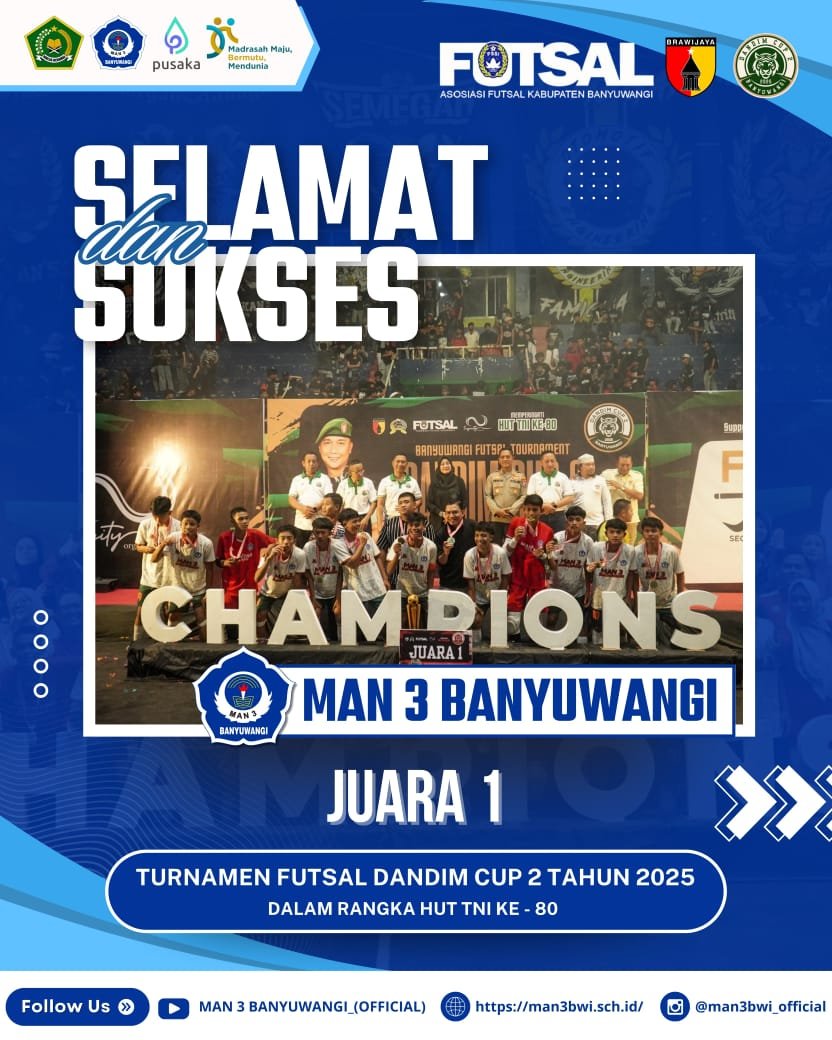 JUARA 1 TURNAMENT FUTSAL DANDIM CUP 2 TAHUN 2025
