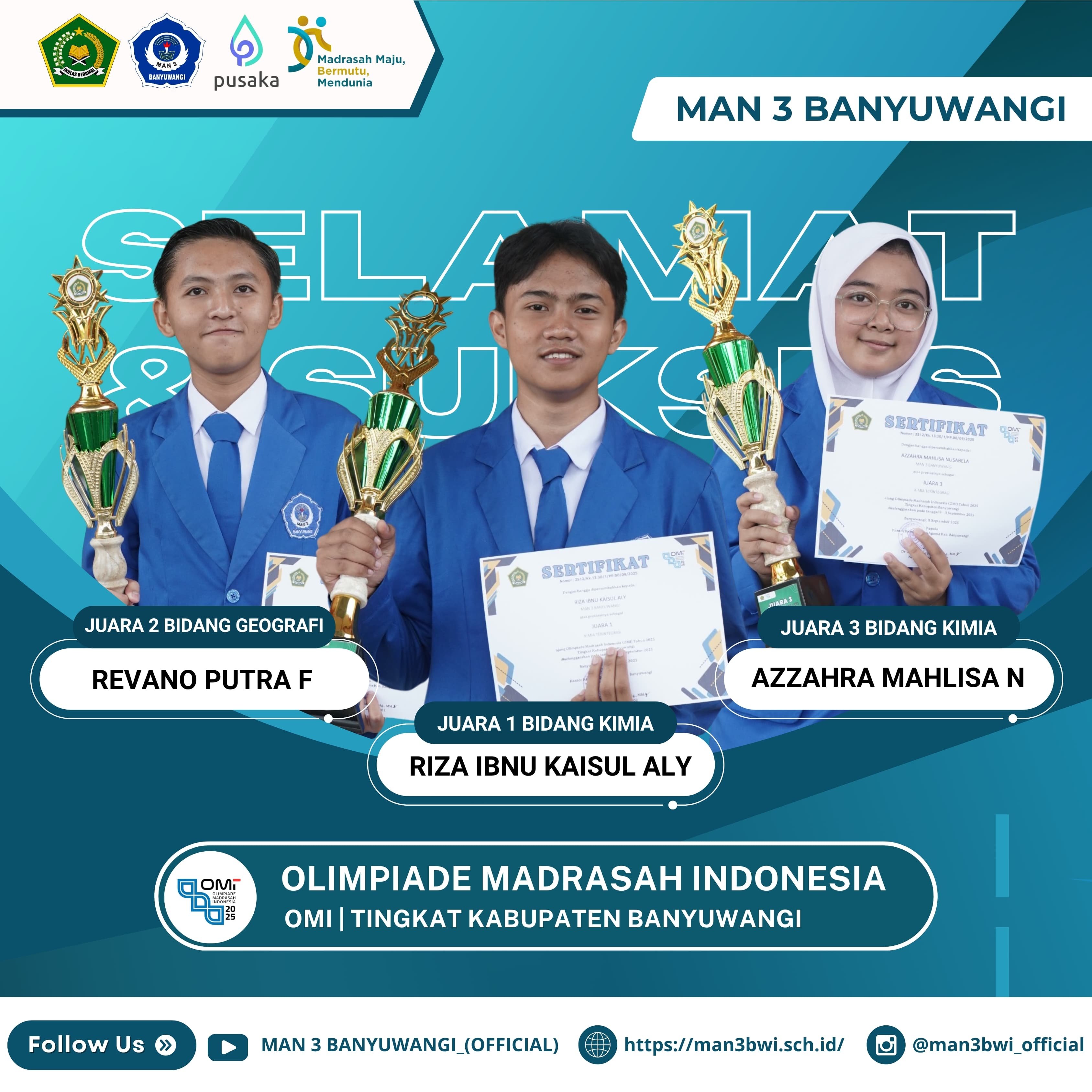 JUARA OLIMPIADE MADRASAH INDONESIA ( OMI )