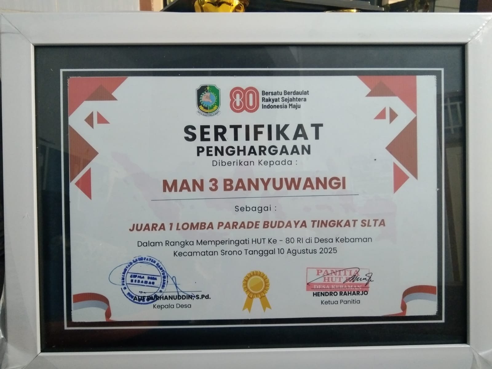 ​Keren !!! MAN 3 Banyuwangi Juara 1 Pawai Budaya