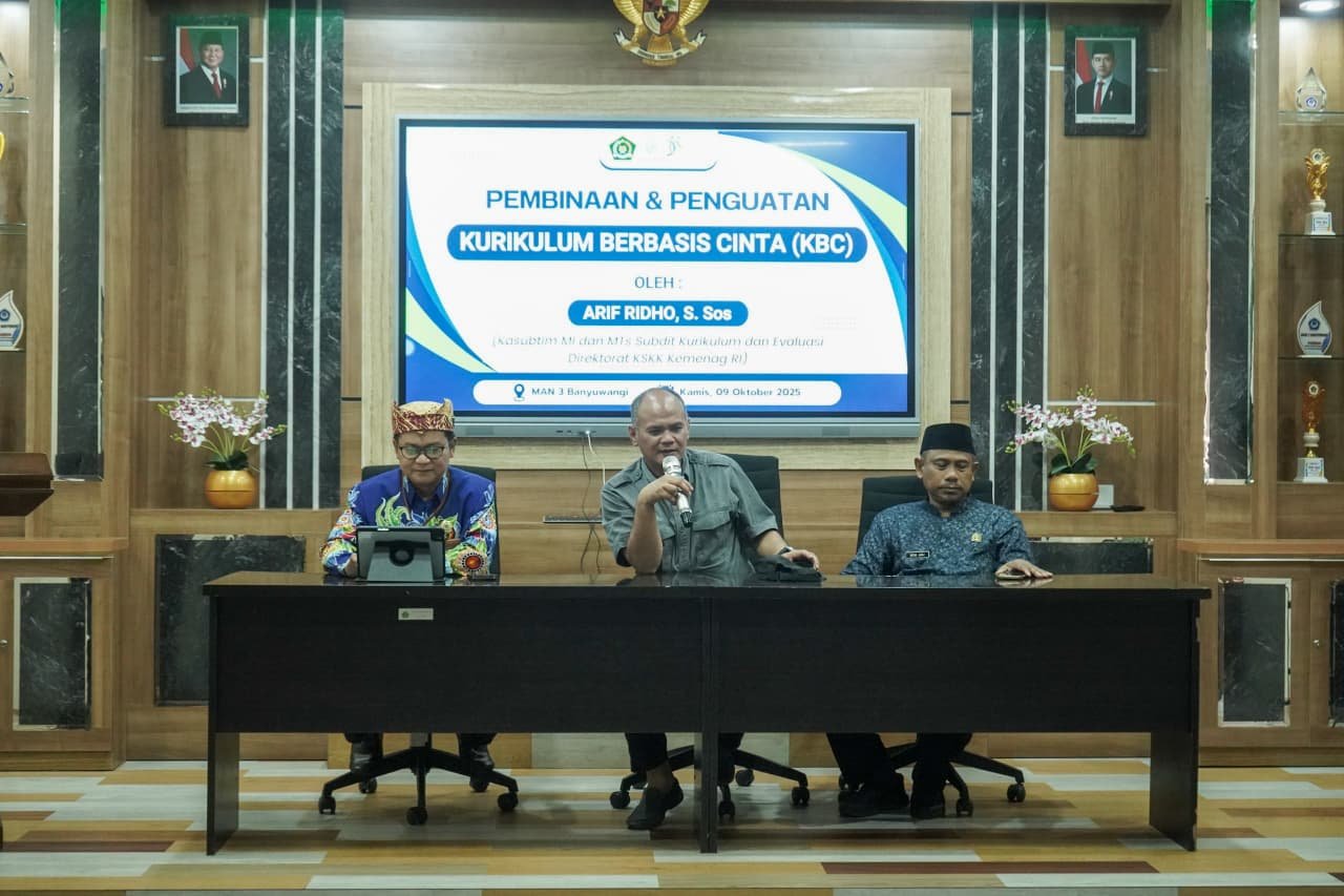 ​MAN 3 Banyuwangi menjadi Lokasi Kegiatan Pembinaan dan Penguatan Kurikulum Berbasis Cinta