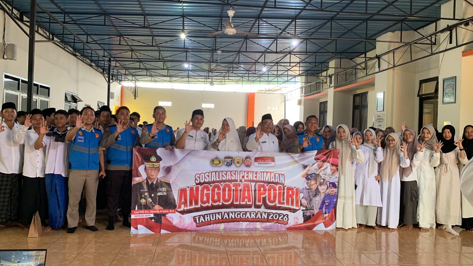 ​Peserta Didik MAN 3 Banyuwangi Antusias Ikuti Sosialisasi Penerimaan Polri