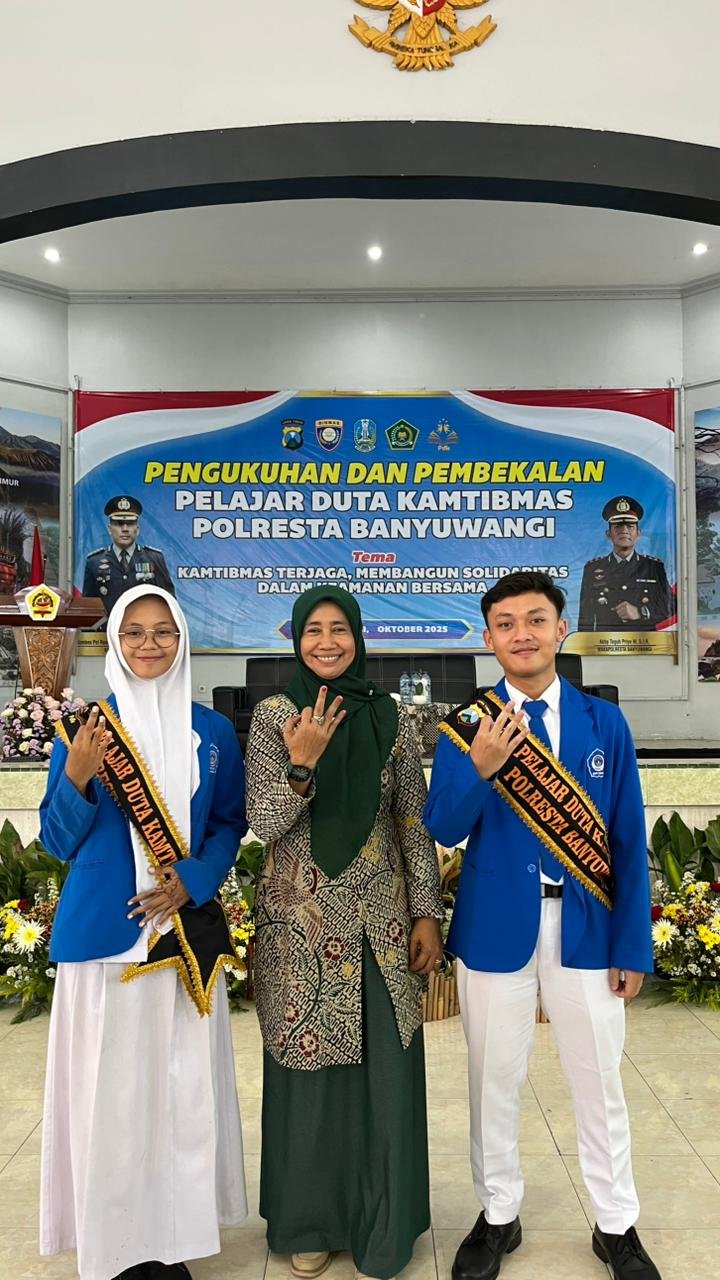 ​Peserta Didik MAN 3 Banyuwangi dikukuhkan sebagai Pelajar Duta Kamtibmas Polres Banyuwangi